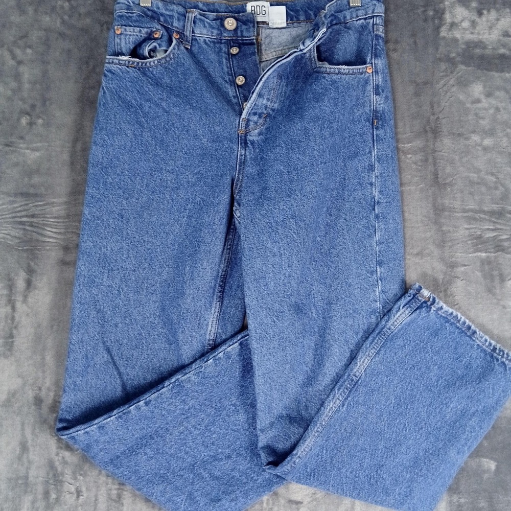 BDG Urban Outfitters Jeans Mens W28 L32 Blue Straight Leg‎ Button Fly Denim